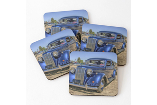 Classic cars on coasters